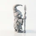 Mô hình 3D Gnome cầm vương trượng phong cách Fantasy - Thumbnail 3