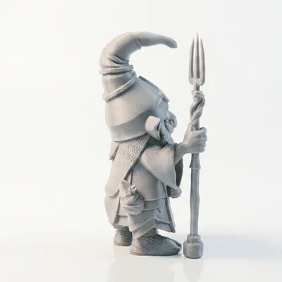 Mô hình 3D Gnome cầm vương trượng phong cách Fantasy