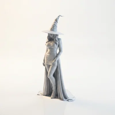 Mô hình phù thủy Halloween 3D - Tượng trang trí giả tưởng in 3D