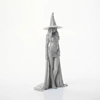 Mô hình phù thủy Halloween 3D - Tượng trang trí giả tưởng in 3D