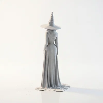 Mô hình phù thủy Halloween 3D - Tượng trang trí giả tưởng in 3D
