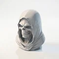 Mô hình 3D Bức tượng đầu lâu trùm mũ Grim Reaper đầy ma mị - Thumbnail 1