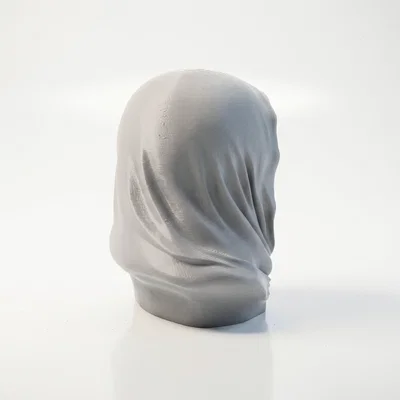 Mô hình 3D Bức tượng đầu lâu trùm mũ Grim Reaper đầy ma mị