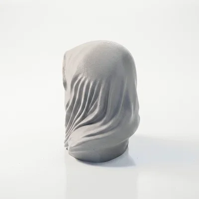 Mô hình 3D Bức tượng đầu lâu trùm mũ Grim Reaper đầy ma mị