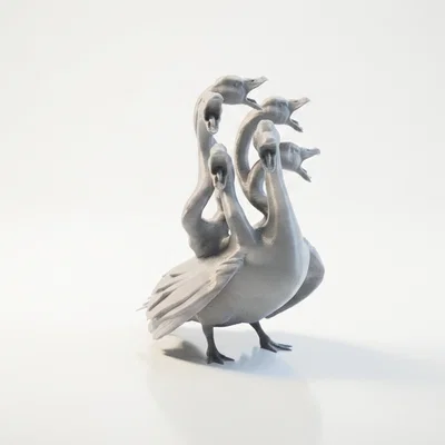 Mô hình Thiên Nga Hydra Thần Thoại Fantasy in 3D