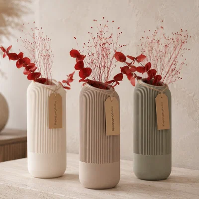 Bình Hoa Gân Japandi - Trang Trí Nhà Cửa Hiện Đại