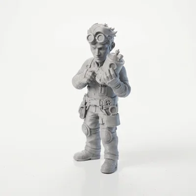 Mô hình 3D Nhà phát minh phong cách Steampunk Fantasy