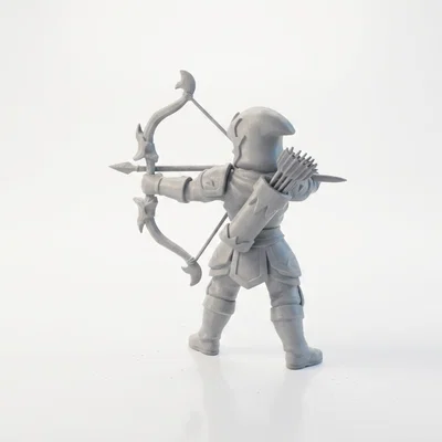 Mô hình 3D Cung thủ Băng giá - Tượng Fantasy cực chất