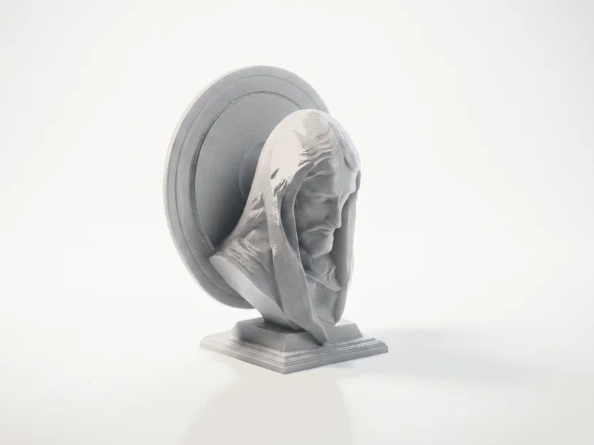 Tượng bán thân Chúa Jesus - Mô hình điêu khắc 3D tôn giáo - Image 2