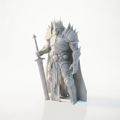 Mô hình Hiệp sĩ mặc giáp phong cách giả tưởng (3D Printable)