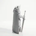 Mô hình Hiệp sĩ mặc giáp phong cách giả tưởng (3D Printable) - Thumbnail 3