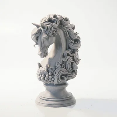 Mô Hình 3D Bust Ngựa Hiệp Sĩ Phong Cách Fantasy In 3D