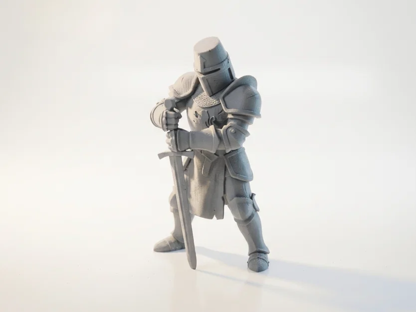 Mô hình Hiệp sĩ Trung cổ (Knight Warrior) in 3D phong cách Fantasy - Image 1