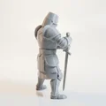 Mô hình Hiệp sĩ Trung cổ (Knight Warrior) in 3D phong cách Fantasy - Thumbnail 3