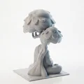 Mô hình 3D Sư thầy ngồi thiền dưới gốc cây phong cách Fantasy - Thumbnail 3