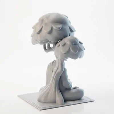 Mô hình 3D Sư thầy ngồi thiền dưới gốc cây phong cách Fantasy