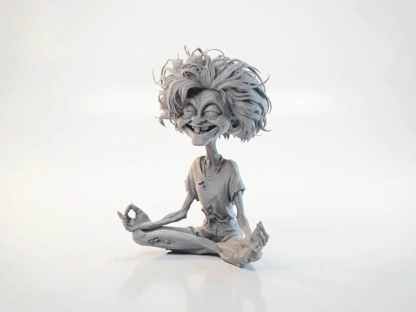 Mô hình 3D Người Đàn Ông Thiền Định Phong Cách Fantasy - Image 1