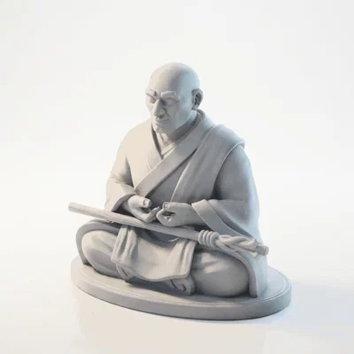Mô hình tượng Sư Thầy Thiền định in 3D phong cách nghệ thuật