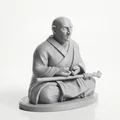 Mô hình tượng Sư Thầy Thiền định in 3D phong cách nghệ thuật - Thumbnail 2