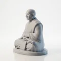 Mô hình tượng Sư Thầy Thiền định in 3D phong cách nghệ thuật - Thumbnail 4