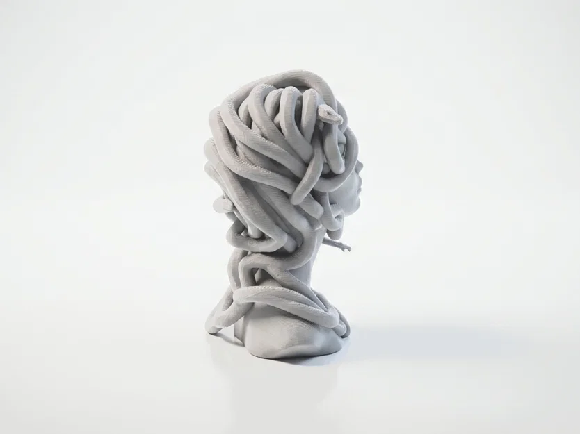 Tượng Bán Thân Medusa Thần Thoại Hy Lạp - Mẫu In 3D - Image 3