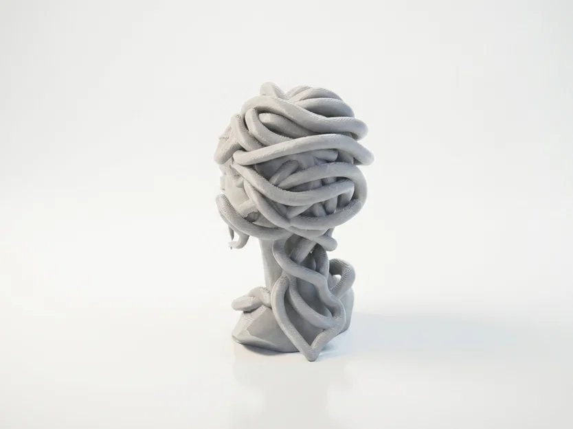 Tượng Bán Thân Medusa Thần Thoại Hy Lạp - Mẫu In 3D - Image 4