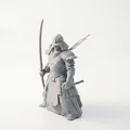 Mô Hình 3D Võ Sĩ Samurai Mini - Tượng Chiến Binh Fantasy Để Bàn - Thumbnail 1