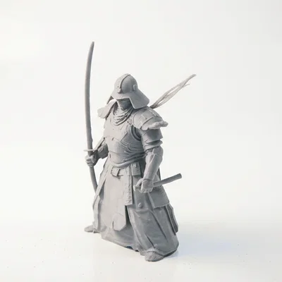 Mô Hình 3D Võ Sĩ Samurai Mini - Tượng Chiến Binh Fantasy Để Bàn