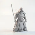 Mô Hình 3D Võ Sĩ Samurai Mini - Tượng Chiến Binh Fantasy Để Bàn - Thumbnail 2