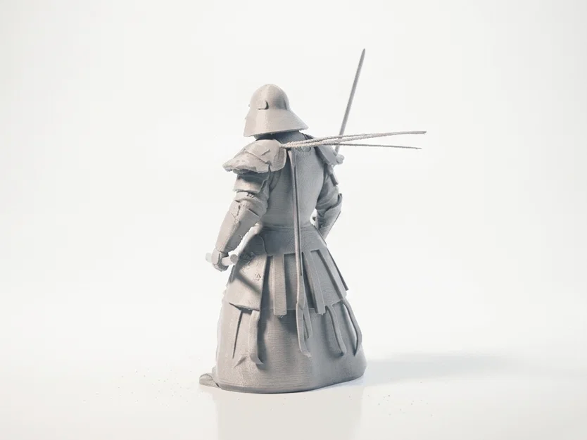 Mô Hình 3D Võ Sĩ Samurai Mini - Tượng Chiến Binh Fantasy Để Bàn - Image 4