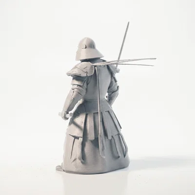 Mô Hình 3D Võ Sĩ Samurai Mini - Tượng Chiến Binh Fantasy Để Bàn