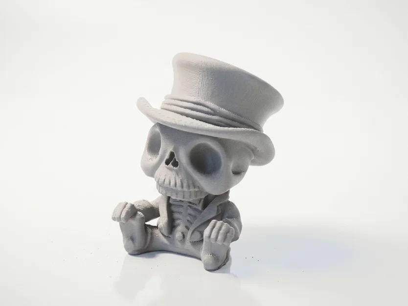 Mô hình 3D bộ xương nhỏ ngồi đội mũ - Mini Skeleton Sat Fantasy Figurine - Image 1