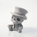 Mô hình 3D bộ xương nhỏ ngồi đội mũ - Mini Skeleton Sat Fantasy Figurine - Thumbnail 1