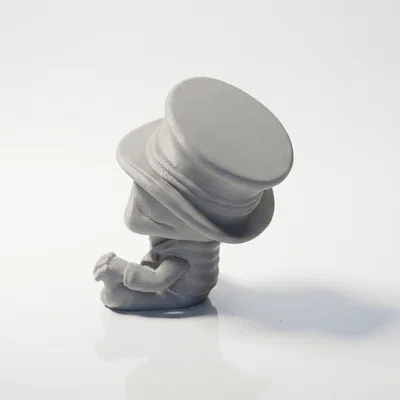 Mô hình 3D bộ xương nhỏ ngồi đội mũ - Mini Skeleton Sat Fantasy Figurine