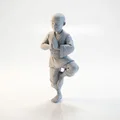Mô hình 3D Chú tiểu thiền định - Tượng trang trí phong cách giả tưởng - Thumbnail 1