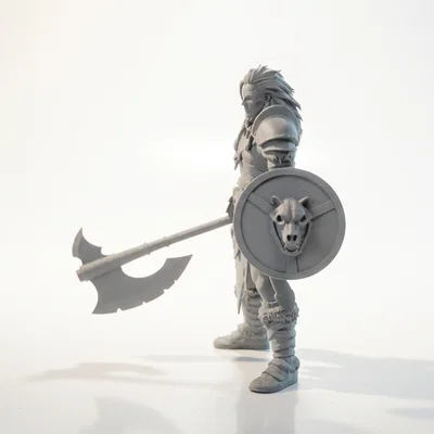 Mô hình Chiến binh Thợ săn Quái vật Fantasy 3D