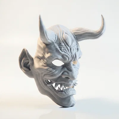 Mô hình 3D Mặt nạ quỷ Oni Nhật Bản