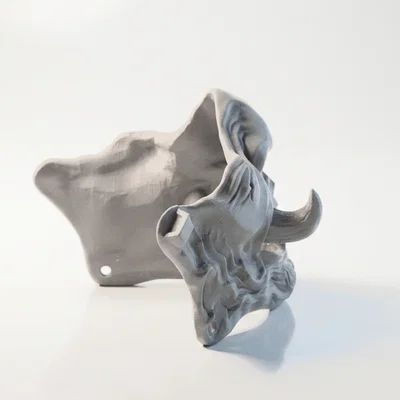 Mặt nạ quỷ Oni Nhật Bản - Mẫu in 3D nghệ thuật