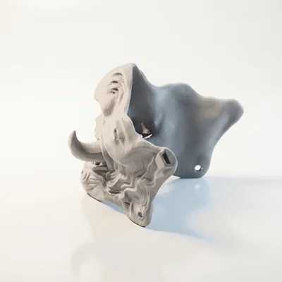 Mặt nạ quỷ Oni Nhật Bản - Mẫu in 3D nghệ thuật