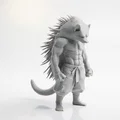 Mô hình 3D Chiến binh Người Nhím Fantasy in 3D - Thumbnail 2