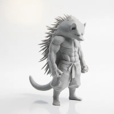 Mô hình 3D Chiến binh Người Nhím Fantasy in 3D