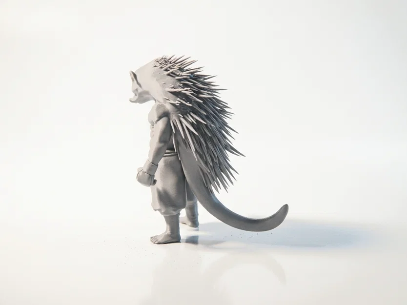 Mô hình 3D Chiến binh Người Nhím Fantasy in 3D - Image 4