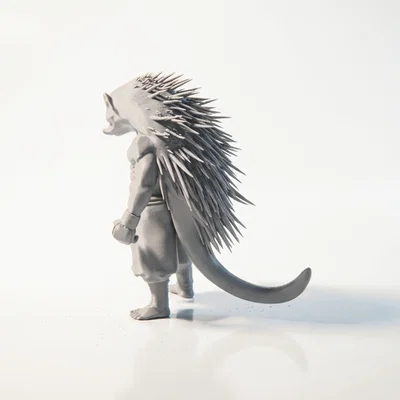 Mô hình 3D Chiến binh Người Nhím Fantasy in 3D