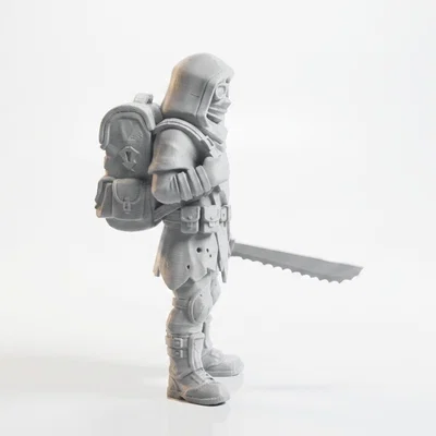Mô hình Chiến binh Nhặt rác Hậu tận thế - File in 3D Fantasy