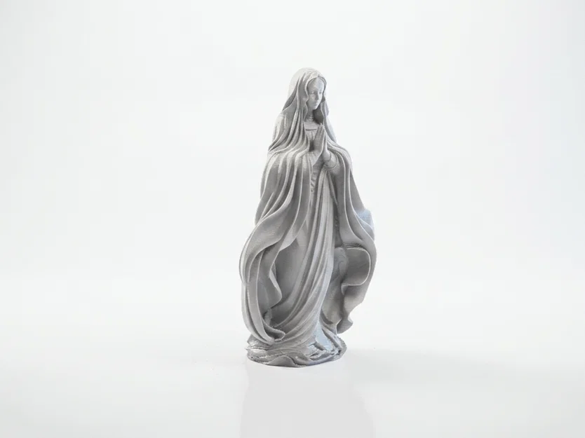 Mô hình tượng Đức Mẹ Maria cầu nguyện - File in 3D tôn giáo - Image 2