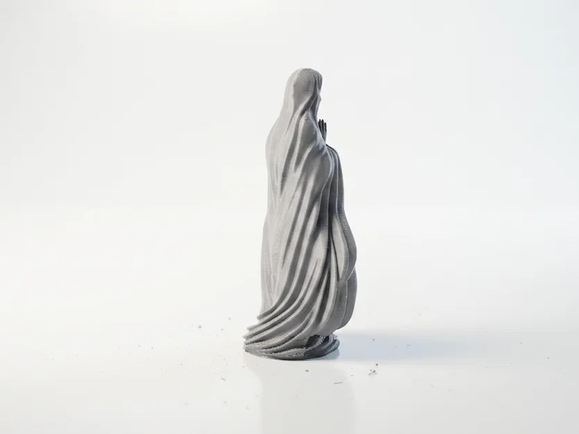 Mô hình tượng Đức Mẹ Maria cầu nguyện - File in 3D tôn giáo - Image 3