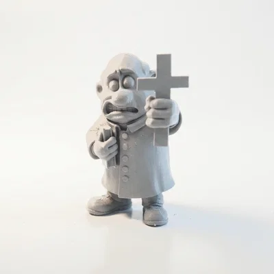 Mô hình 3D Linh mục Trừ tà - Tượng nhân vật giả tưởng in 3D