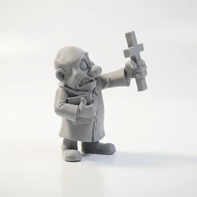 Mô hình 3D Linh mục Trừ tà - Tượng nhân vật giả tưởng in 3D