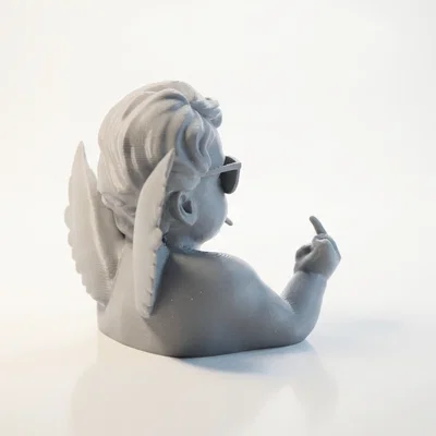 Mô hình 3D Bán thân Thiên thần Punk Cherubim đầy cá tính