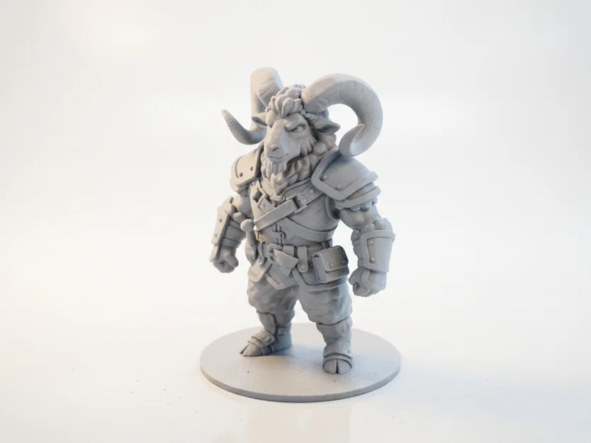 Mô hình 3D Chiến binh đầu cừu (Ram Warrior) phong cách Fantasy - Image 1